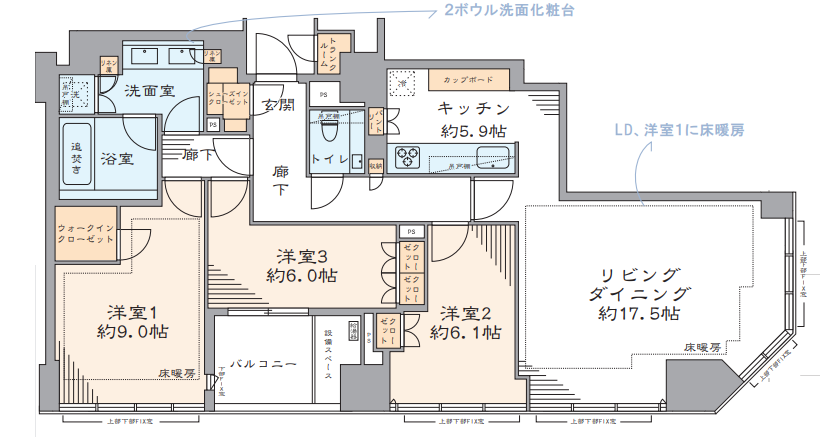 ブリリア一番町の間取り図